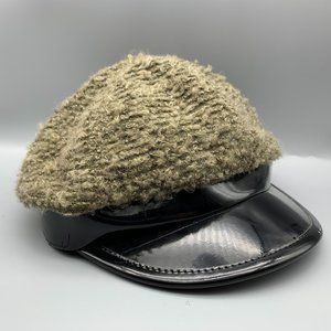 Augus T NWT Gray Wool Blend Pageboy Cap with Black Brim